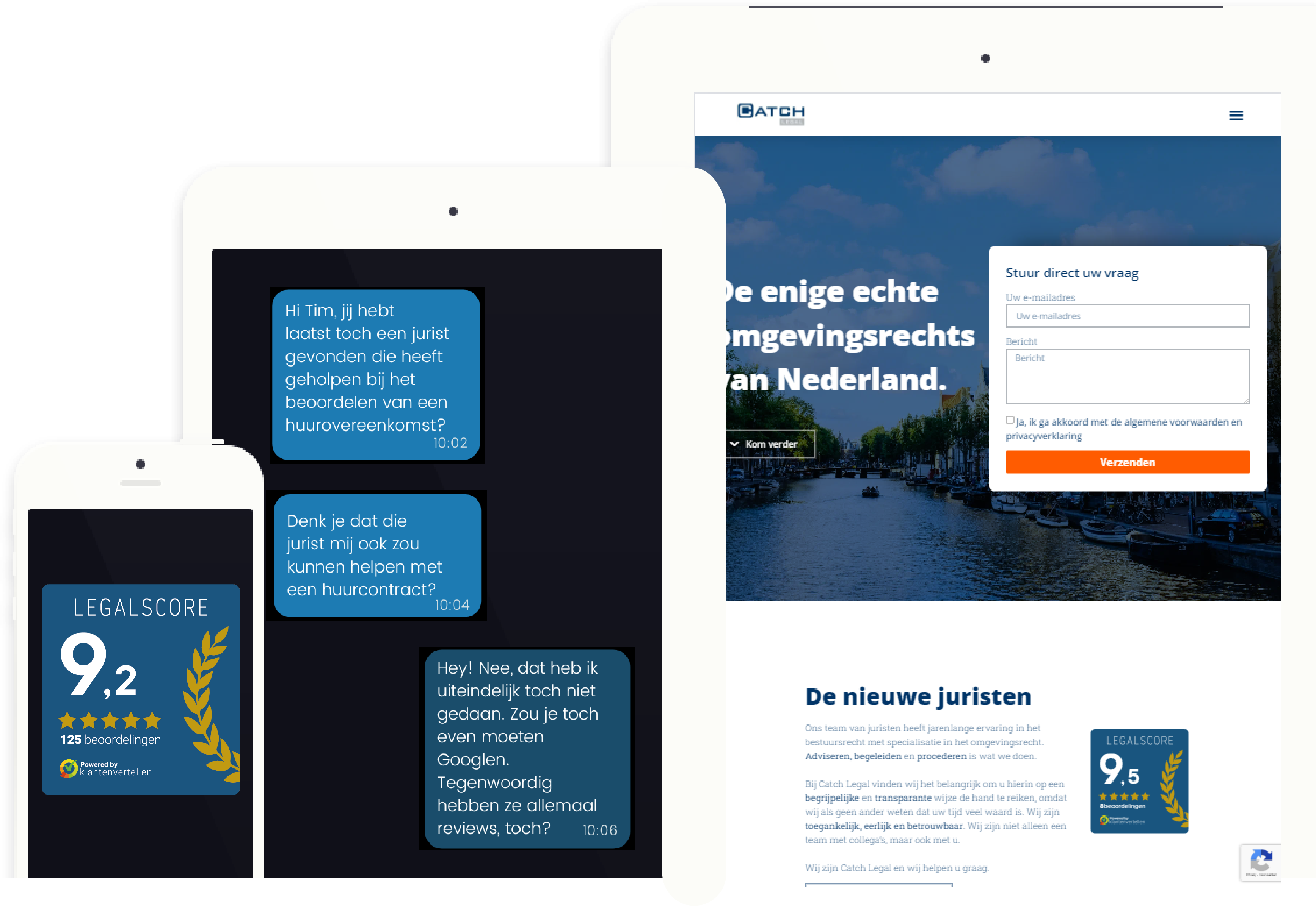 mockup - chat + website nieuwe site